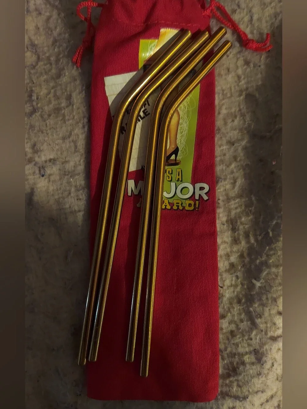 A Christmas Story Reusable Straws With Brush, Never Used